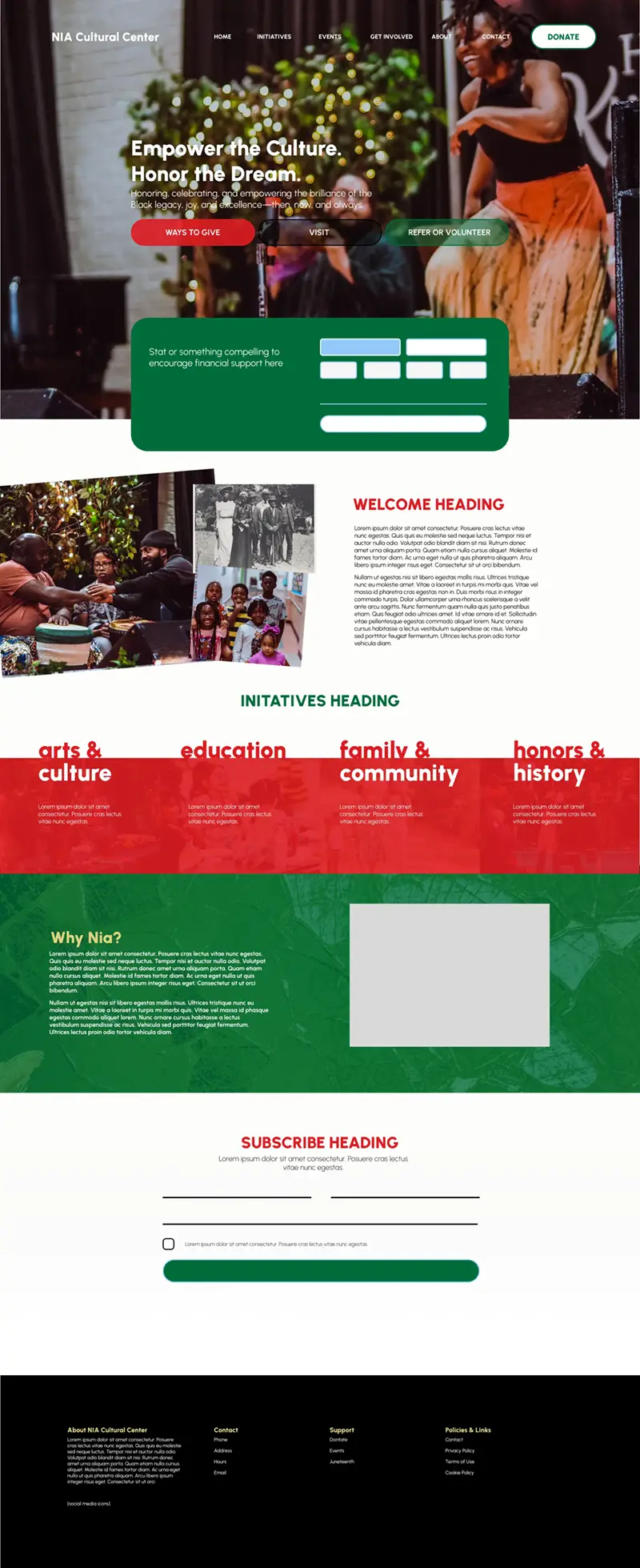 Low-fi homepage prototype