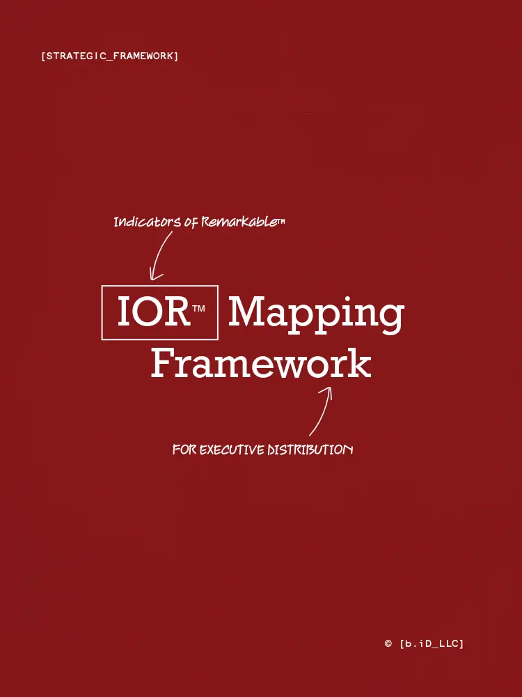 IOR™ Mapping Framework // Strategic Framework // b.iD LLC