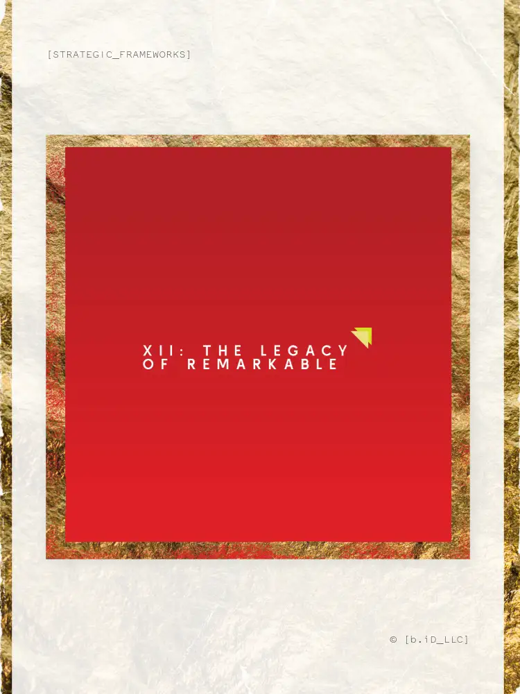 The XII legacy of Remarkable // Strategic Framework // b.iD LLC